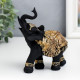 Фигурка полистоун «Чёрный слон в золотой богатой попоне», 14х6х12.6 см