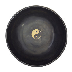 Кованая поющая чаша, Yin - yang d-22 см, вес 1800 гр