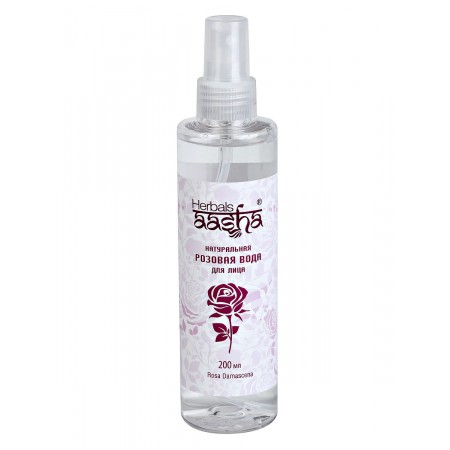 Aasha Herbals. Натуральная Розовая вода спрей, 200 мл