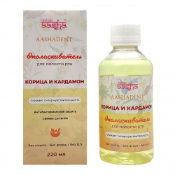 Aasha Herbals. Ополаскиватель для полости рта "Корица и Кардамон", 220 мл